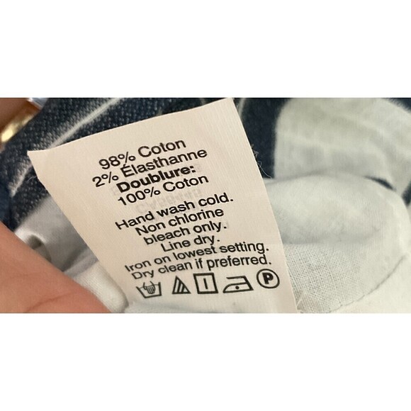 Madewell Blue White Plaid Ruffle Sleeve Babydoll Dress Popover Mini Size 12 - Picture 12 of 14